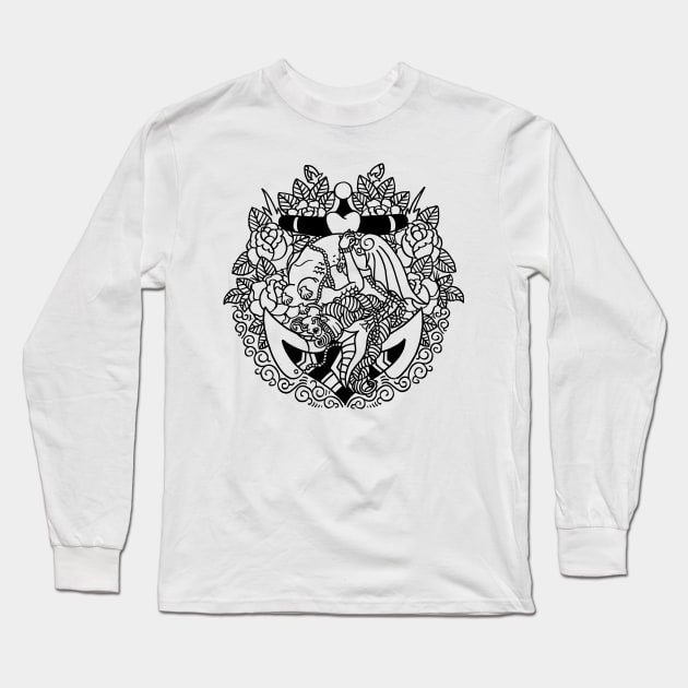 Mermaid Long Sleeve T-Shirt by Don Chuck Carvalho